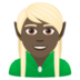 Elf: Dark Skin Tone Emoji Copy Paste ― 🧝🏿 - joypixels