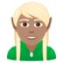 Elf: Medium Skin Tone Emoji Copy Paste ― 🧝🏽 - joypixels