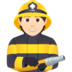 Firefighter: Light Skin Tone Emoji Copy Paste ― 🧑🏻‍🚒 - joypixels