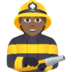 Firefighter: Medium-dark Skin Tone Emoji Copy Paste ― 🧑🏾‍🚒 - joypixels