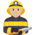 Firefighter: Medium-light Skin Tone Emoji Copy Paste ― 🧑🏼‍🚒 - joypixels