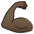 Flexed Biceps: Dark Skin Tone Emoji Copy Paste ― 💪🏿 - joypixels