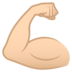 Flexed Biceps: Light Skin Tone Emoji Copy Paste ― 💪🏻 - joypixels