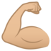 Flexed Biceps: Medium-light Skin Tone Emoji Copy Paste ― 💪🏼 - joypixels