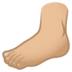 Foot: Medium-light Skin Tone Emoji Copy Paste ― 🦶🏼 - joypixels