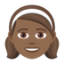 Girl: Medium-dark Skin Tone Emoji Copy Paste ― 👧🏾 - joypixels