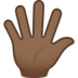Hand With Fingers Splayed: Medium-dark Skin Tone Emoji Copy Paste ― 🖐🏾 - joypixels