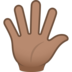 Hand With Fingers Splayed: Medium Skin Tone Emoji Copy Paste ― 🖐🏽 - joypixels