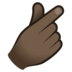 Hand With Index Finger And Thumb Crossed: Dark Skin Tone Emoji Copy Paste ― 🫰🏿 - joypixels
