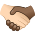 Handshake: Light Skin Tone, Medium-dark Skin Tone Emoji Copy Paste ― 🫱🏻‍🫲🏾 - joypixels