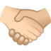 Handshake: Light Skin Tone, Medium-light Skin Tone Emoji Copy Paste ― 🫱🏻‍🫲🏼 - joypixels