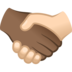 Handshake: Medium-dark Skin Tone, Light Skin Tone Emoji Copy Paste ― 🫱🏾‍🫲🏻 - joypixels