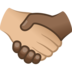 Handshake: Medium-light Skin Tone, Medium-dark Skin Tone Emoji Copy Paste ― 🫱🏼‍🫲🏾 - joypixels