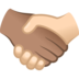 Handshake: Medium Skin Tone, Light Skin Tone Emoji Copy Paste ― 🫱🏽‍🫲🏻 - joypixels