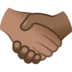 Handshake: Medium Skin Tone, Medium-dark Skin Tone Emoji Copy Paste ― 🫱🏽‍🫲🏾 - joypixels