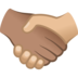 Handshake: Medium Skin Tone, Medium-light Skin Tone Emoji Copy Paste ― 🫱🏽‍🫲🏼 - joypixels