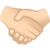 Handshake: Light Skin Tone Emoji Copy Paste ― 🤝🏻 - joypixels