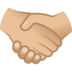 Handshake: Medium-light Skin Tone Emoji Copy Paste ― 🤝🏼 - joypixels