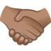 Handshake: Medium Skin Tone Emoji Copy Paste ― 🤝🏽 - joypixels