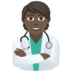 Health Worker: Dark Skin Tone Emoji Copy Paste ― 🧑🏿‍⚕ - joypixels
