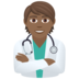 Health Worker: Medium-dark Skin Tone Emoji Copy Paste ― 🧑🏾‍⚕ - joypixels