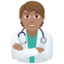 Health Worker: Medium Skin Tone Emoji Copy Paste ― 🧑🏽‍⚕ - joypixels