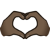 Heart Hands: Dark Skin Tone Emoji Copy Paste ― 🫶🏿 - joypixels