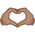 Heart Hands: Medium Skin Tone Emoji Copy Paste ― 🫶🏽 - joypixels