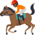 Horse Racing: Dark Skin Tone Emoji Copy Paste ― 🏇🏿 - joypixels