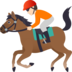 Horse Racing: Light Skin Tone Emoji Copy Paste ― 🏇🏻 - joypixels