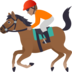 Horse Racing: Medium Skin Tone Emoji Copy Paste ― 🏇🏽 - joypixels