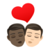 Kiss: Man, Man, Dark Skin Tone, Light Skin Tone Emoji Copy Paste ― 👨🏿‍❤️‍💋‍👨🏻 - joypixels