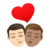 Kiss: Man, Man, Light Skin Tone, Medium Skin Tone Emoji Copy Paste ― 👨🏻‍❤️‍💋‍👨🏽 - joypixels
