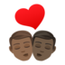 Kiss: Man, Man, Medium-dark Skin Tone, Dark Skin Tone Emoji Copy Paste ― 👨🏾‍❤️‍💋‍👨🏿 - joypixels