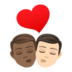 Kiss: Man, Man, Medium-dark Skin Tone, Light Skin Tone Emoji Copy Paste ― 👨🏾‍❤️‍💋‍👨🏻 - joypixels