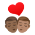 Kiss: Man, Man, Medium-dark Skin Tone, Medium Skin Tone Emoji Copy Paste ― 👨🏾‍❤️‍💋‍👨🏽 - joypixels