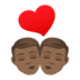 Kiss: Man, Man, Medium-dark Skin Tone Emoji Copy Paste ― 👨🏾‍❤️‍💋‍👨🏾 - joypixels