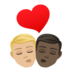 Kiss: Man, Man, Medium-light Skin Tone, Dark Skin Tone Emoji Copy Paste ― 👨🏼‍❤️‍💋‍👨🏿 - joypixels