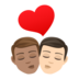 Kiss: Man, Man, Medium Skin Tone, Light Skin Tone Emoji Copy Paste ― 👨🏽‍❤️‍💋‍👨🏻 - joypixels