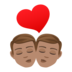 Kiss: Man, Man, Medium Skin Tone Emoji Copy Paste ― 👨🏽‍❤️‍💋‍👨🏽 - joypixels