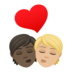 Kiss: Person, Person, Dark Skin Tone, Medium-light Skin Tone Emoji Copy Paste ― 🧑🏿‍❤️‍💋‍🧑🏼 - joypixels