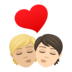 Kiss: Person, Person, Medium-light Skin Tone, Light Skin Tone Emoji Copy Paste ― 🧑🏼‍❤️‍💋‍🧑🏻 - joypixels