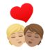 Kiss: Person, Person, Medium-light Skin Tone, Medium Skin Tone Emoji Copy Paste ― 🧑🏼‍❤️‍💋‍🧑🏽 - joypixels