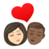 Kiss: Woman, Man, Light Skin Tone, Medium-dark Skin Tone Emoji Copy Paste ― 👩🏻‍❤️‍💋‍👨🏾 - joypixels
