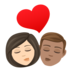 Kiss: Woman, Man, Light Skin Tone, Medium Skin Tone Emoji Copy Paste ― 👩🏻‍❤️‍💋‍👨🏽 - joypixels