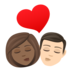 Kiss: Woman, Man, Medium-dark Skin Tone, Light Skin Tone Emoji Copy Paste ― 👩🏾‍❤️‍💋‍👨🏻 - joypixels