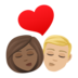 Kiss: Woman, Man, Medium-dark Skin Tone, Medium-light Skin Tone Emoji Copy Paste ― 👩🏾‍❤️‍💋‍👨🏼 - joypixels