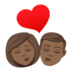 Kiss: Woman, Man, Medium-dark Skin Tone Emoji Copy Paste ― 👩🏾‍❤️‍💋‍👨🏾 - joypixels