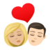 Kiss: Woman, Man, Medium-light Skin Tone, Light Skin Tone Emoji Copy Paste ― 👩🏼‍❤️‍💋‍👨🏻 - joypixels