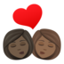 Kiss: Woman, Woman, Dark Skin Tone, Medium-dark Skin Tone Emoji Copy Paste ― 👩🏿‍❤️‍💋‍👩🏾 - joypixels